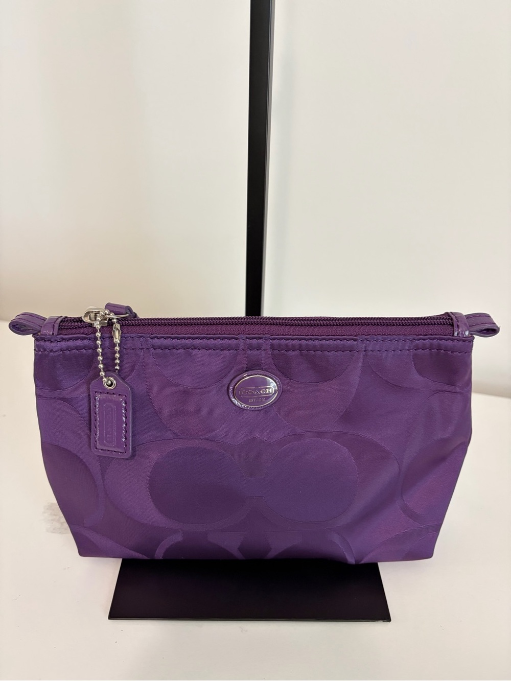 Coach Getaway Signature Nylon Cosmetic Pouch